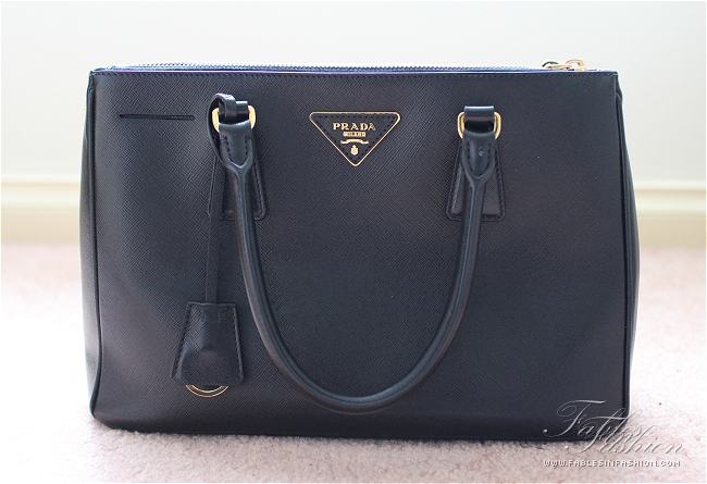 Prada Saffiano Lux Small Tote Review and Photos - Fables in Fashion  