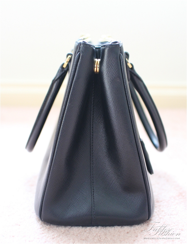 Prada Saffiano Lux Small Tote Review and Photos - Fables in Fashion  