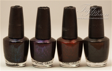 Nail Swatches: OPI Go Goth Halloween 2010