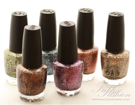 OPI Burlesque Nail Swatches Part 1 (Glitter)