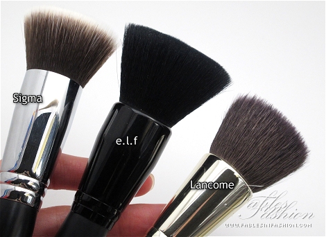 Lancome, e.l.f & Sigma Flat Top Brush Comparison Review