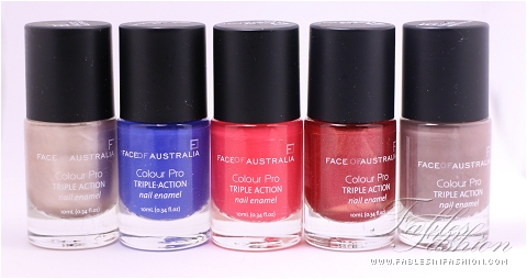 Face of Australia Colour Pro Nail Enamel Review, Swatches and Photos