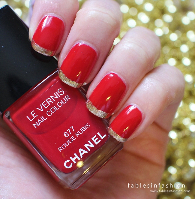 Holiday French Manicure Nail Art