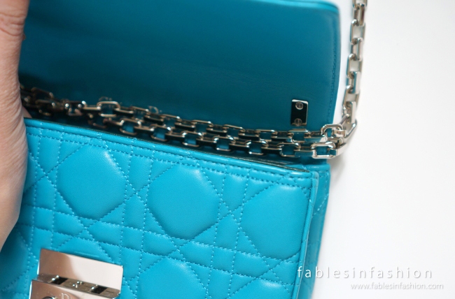 Dior Miss Dior New Lock Pomenade Pouch Lambskin – Electric Blue Review and Photos